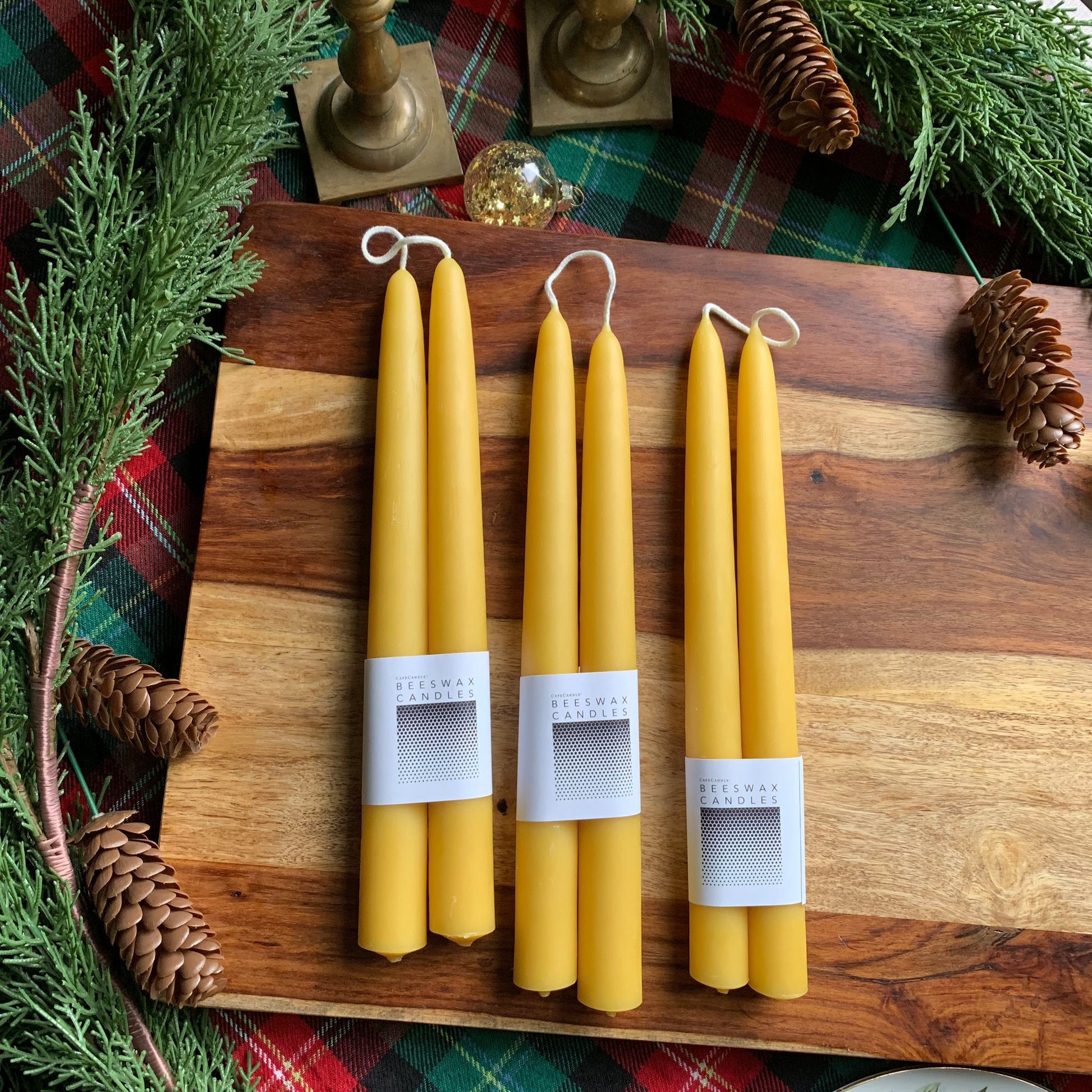 beeswax taper candles - millers grove