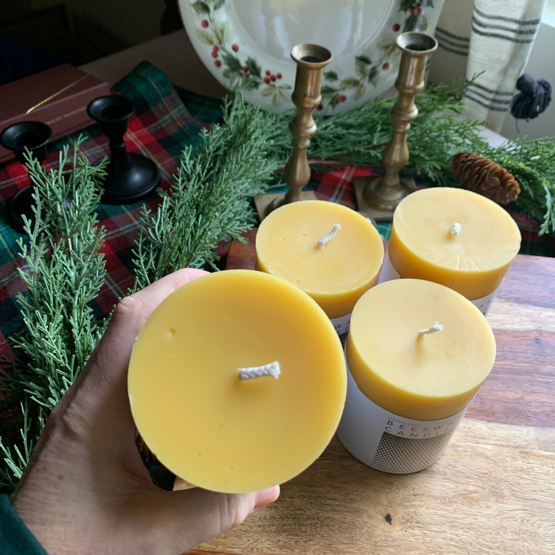 beeswax taper candles - miller's grove